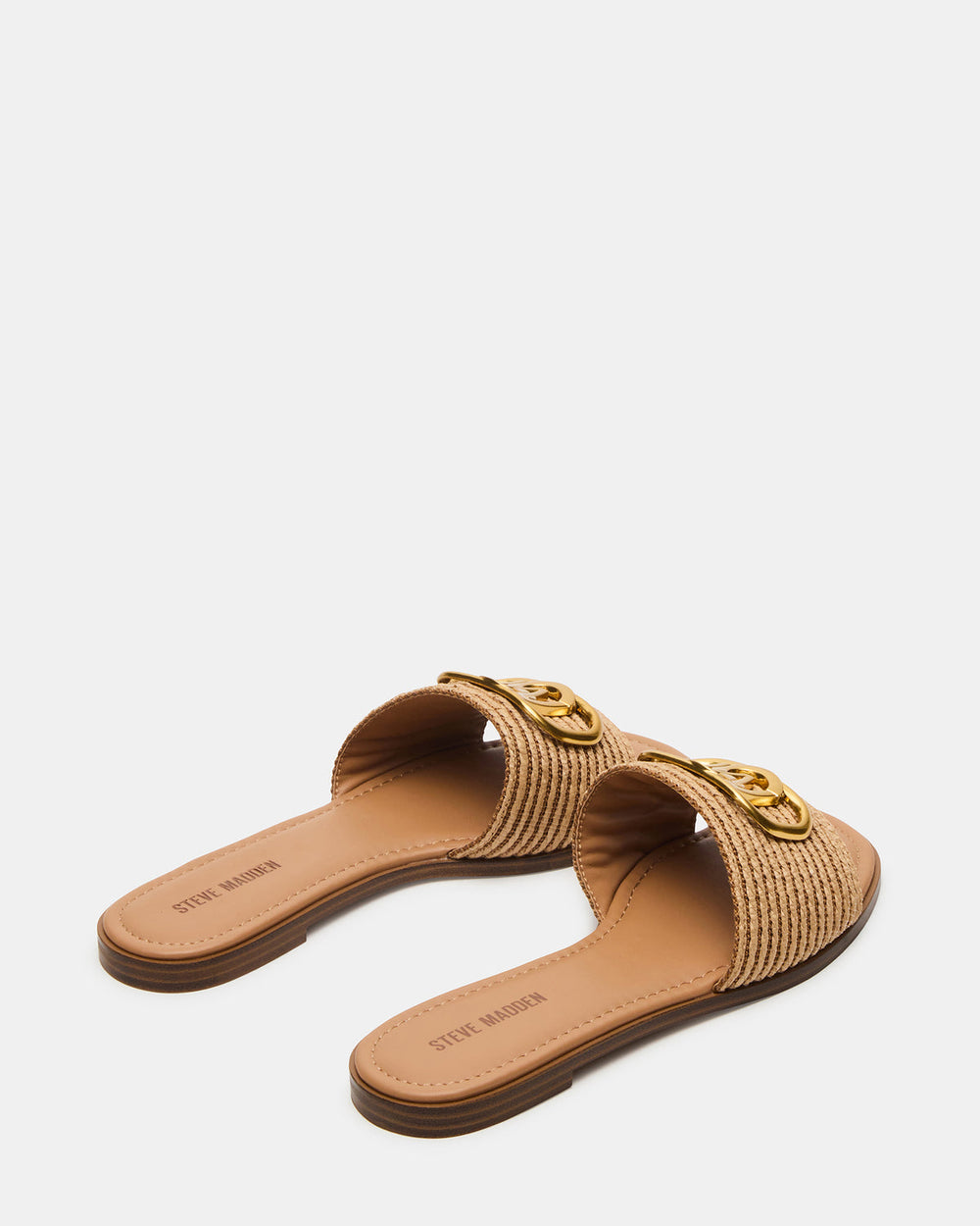 KORA Natural Raffia Gold Detail Slide Women's Sandal | Steve Madden near me