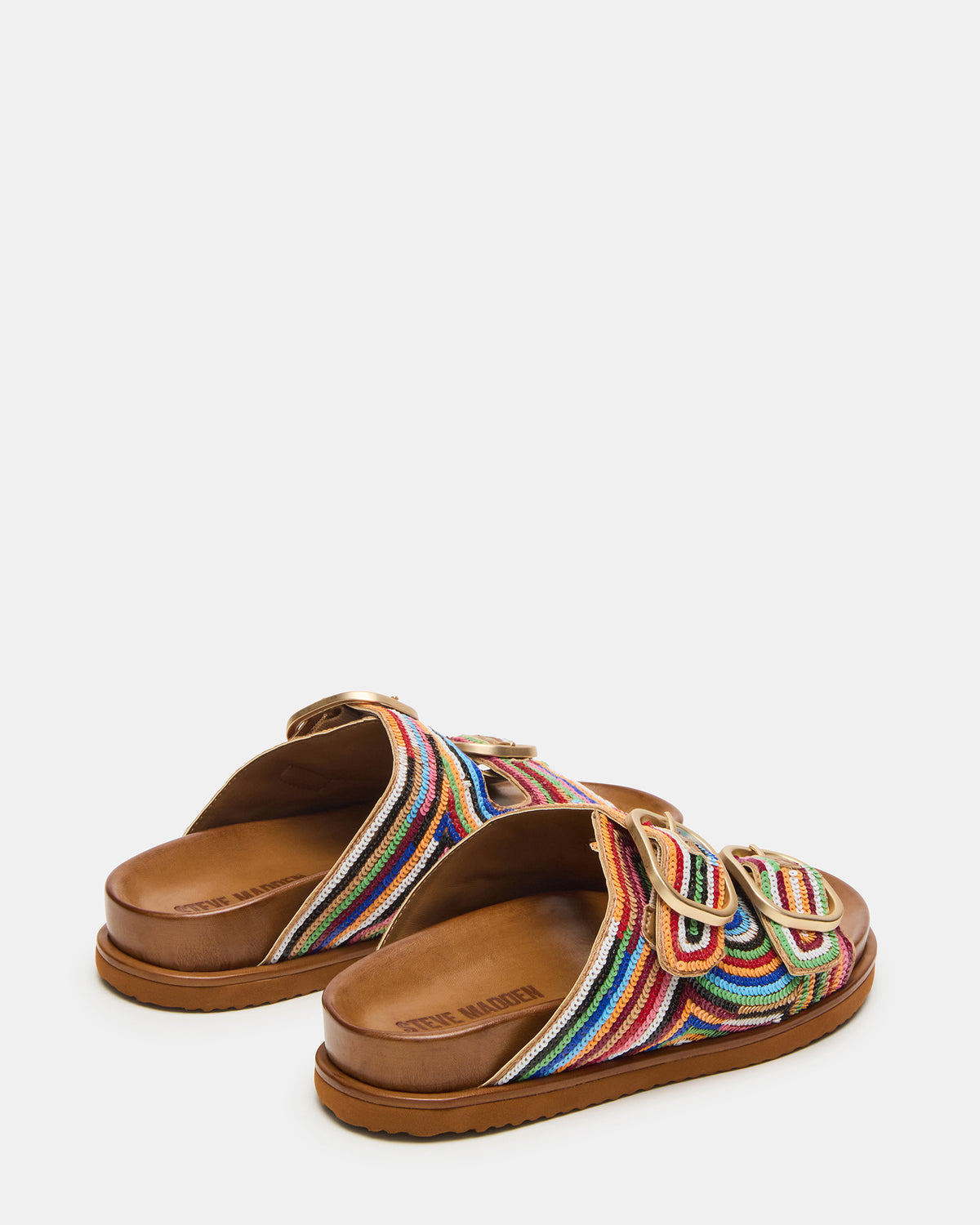 TOURIST Multi Color Footbed Slide Women's Sandal | Steve Madden online