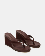 PLAYING Brown Suede Thong Wedge Women's Sandal | Steve Madden online