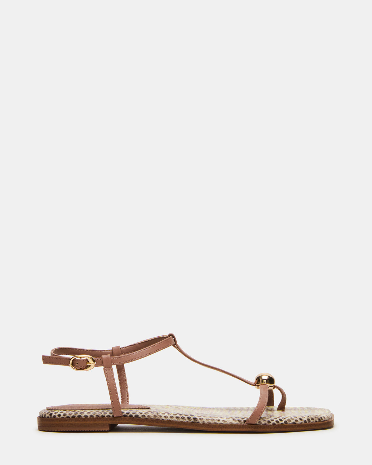 RITZY Natural Snake Square-Toe Strappy Women's Sandal | Steve Madden US
