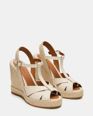 THELMA Bone Leather Espadrille Wedge Ankle Strap Women's Sandal | Steve Madden discount
