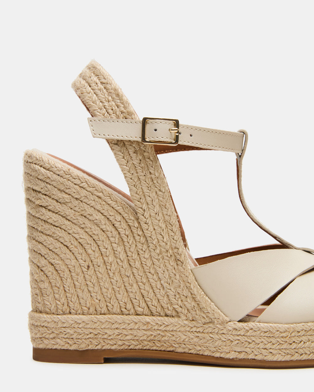 THELMA Bone Leather Espadrille Wedge Ankle Strap Women's Sandal | Steve Madden discount