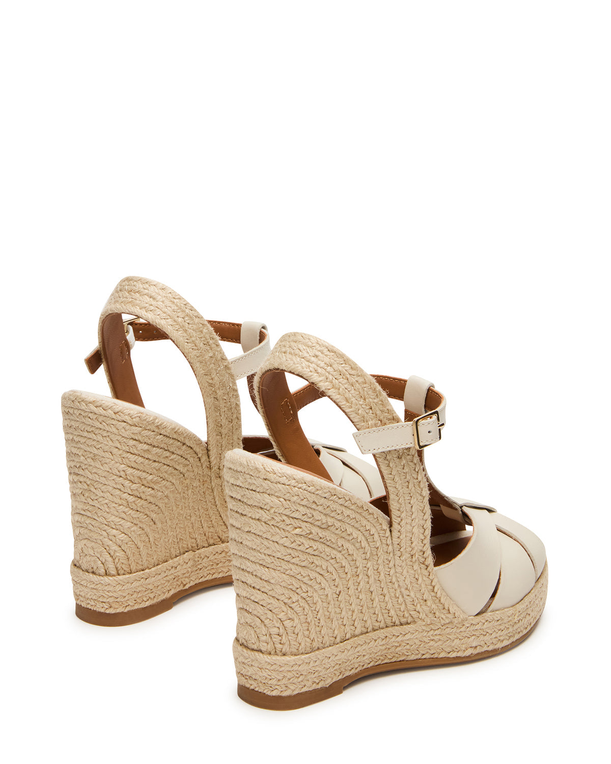 THELMA Bone Leather Espadrille Wedge Ankle Strap Women's Sandal | Steve Madden discount