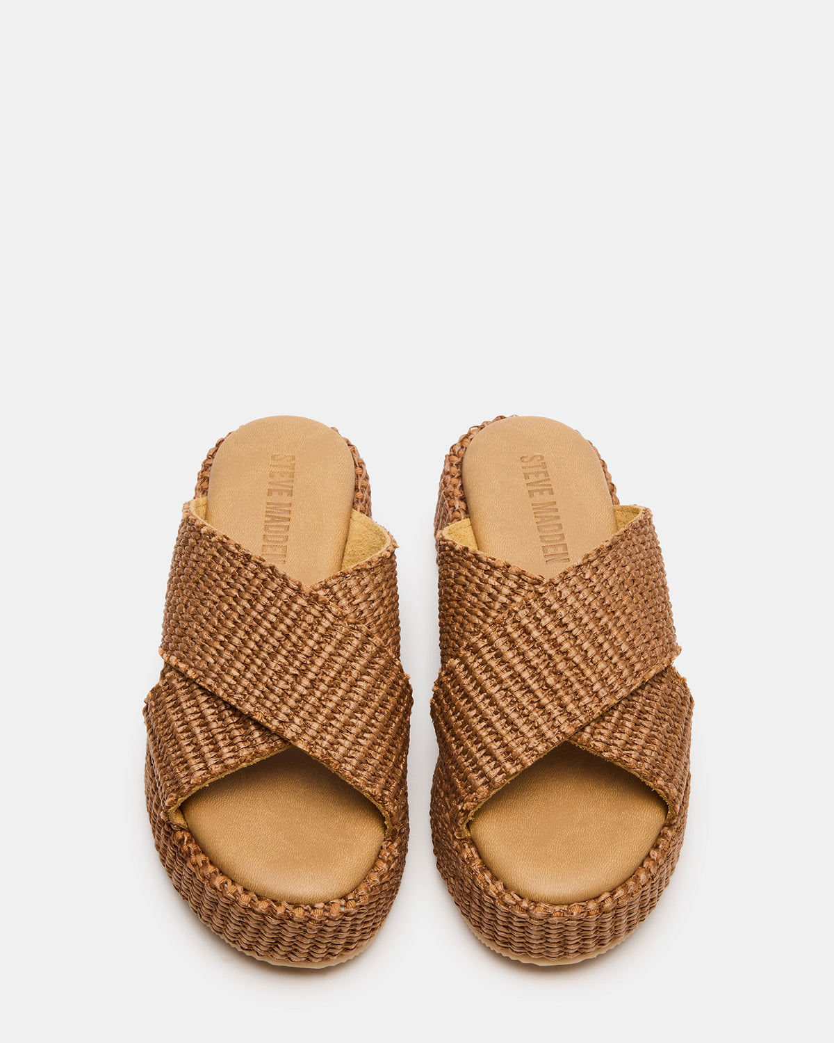 TULUM Brown Raffia Platform Flatform Women's Sandal | Steve Madden near me