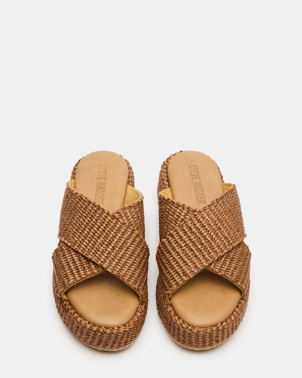 TULUM Brown Raffia Platform Flatform Women's Sandal | Steve Madden near me