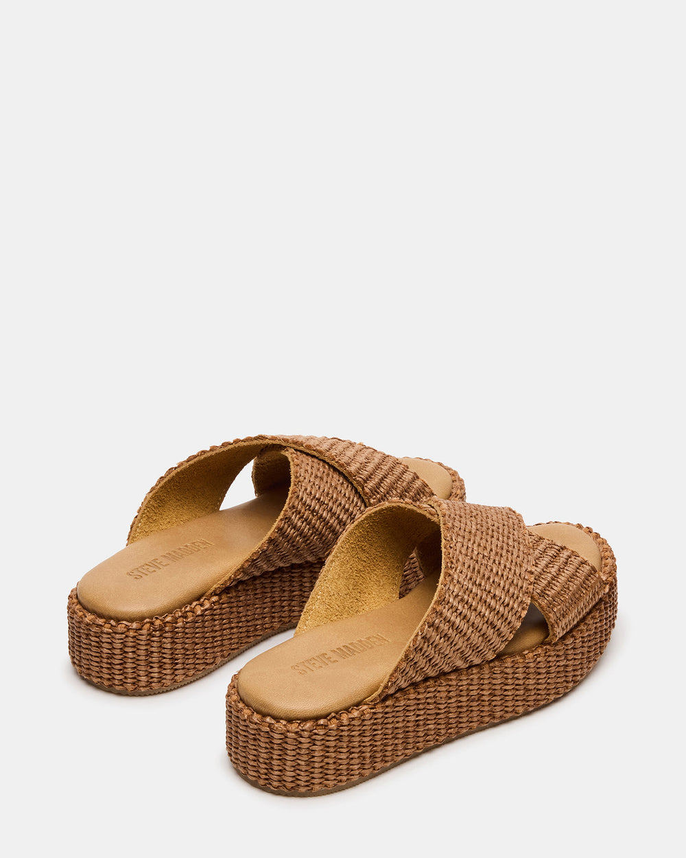 TULUM Brown Raffia Platform Flatform Women's Sandal | Steve Madden near me