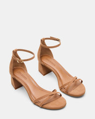 RAE Tan Nubuck Strappy Block Heel Women's Sandal | Steve Madden online
