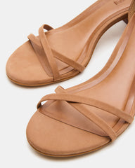 RAE Tan Nubuck Strappy Block Heel Women's Sandal | Steve Madden online
