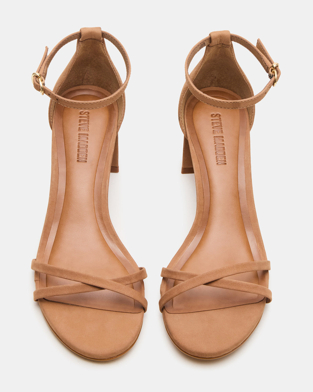 RAE Tan Nubuck Strappy Block Heel Women's Sandal | Steve Madden online
