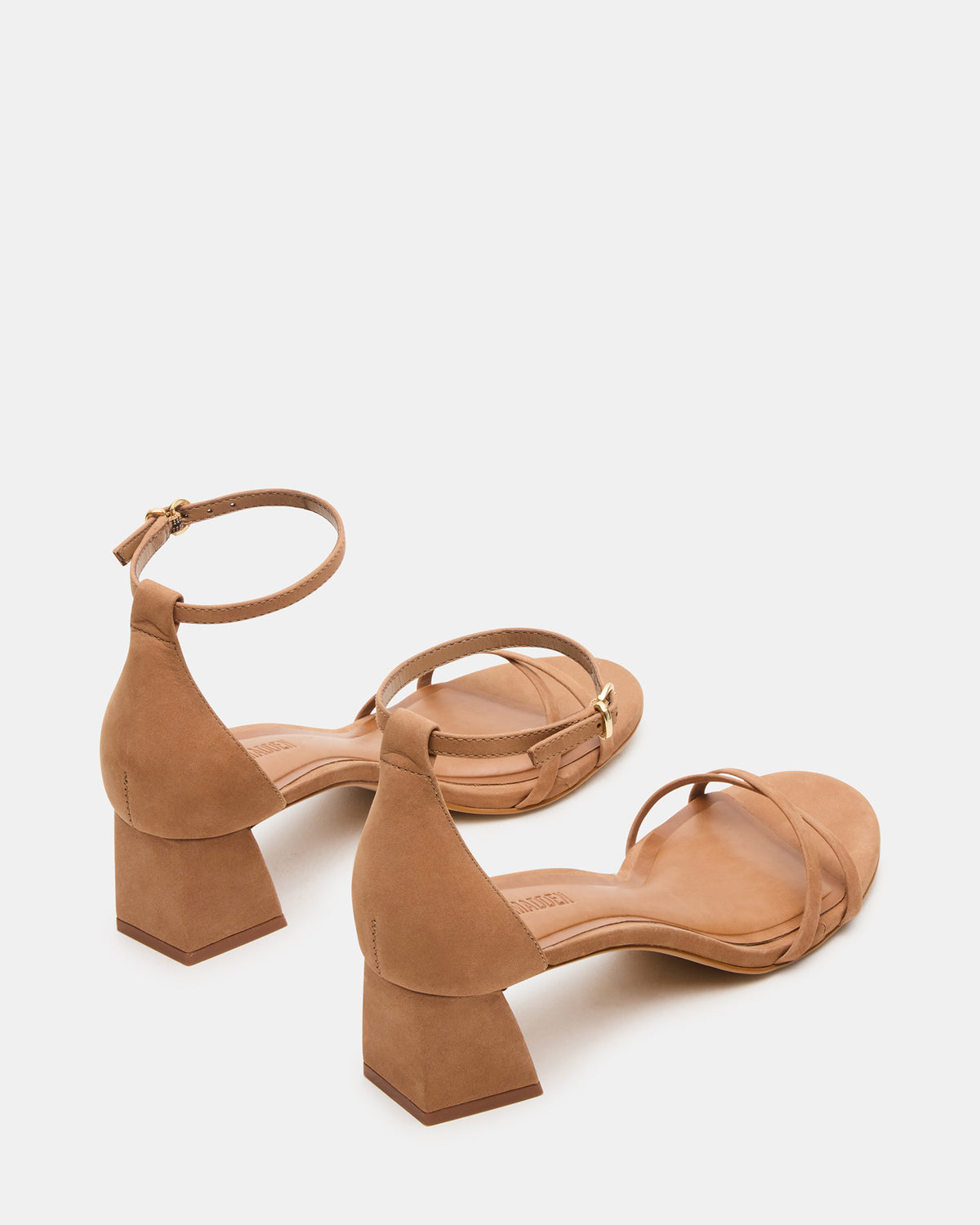 RAE Tan Nubuck Strappy Block Heel Women's Sandal | Steve Madden online
