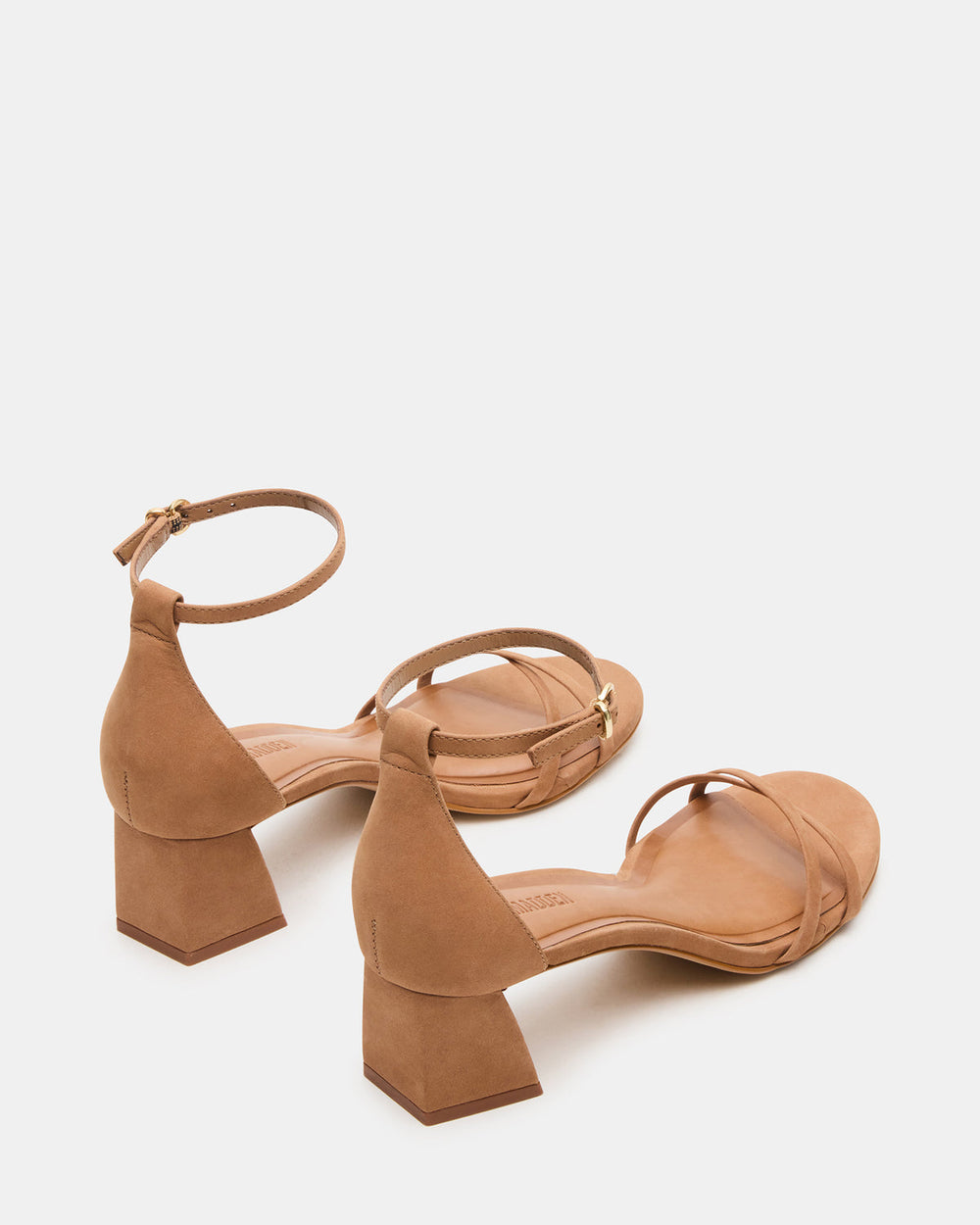 RAE Tan Nubuck Strappy Block Heel Women's Sandal | Steve Madden online