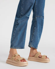 BIGSCHMONA JELLY Natural Women's Platform Slide Sandal | Steve Madden US