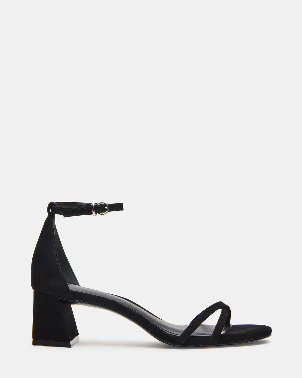 RAE Black Nubuck Strappy Block Heel Women's Sandal | Steve Madden discount