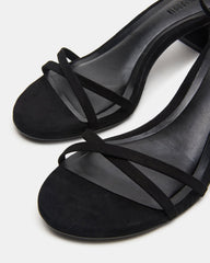 RAE Black Nubuck Strappy Block Heel Women's Sandal | Steve Madden discount