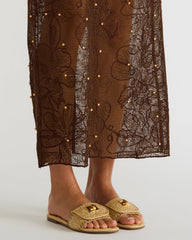 MORELAND Natural Raffia Slide Women's Sandal | Steve Madden online