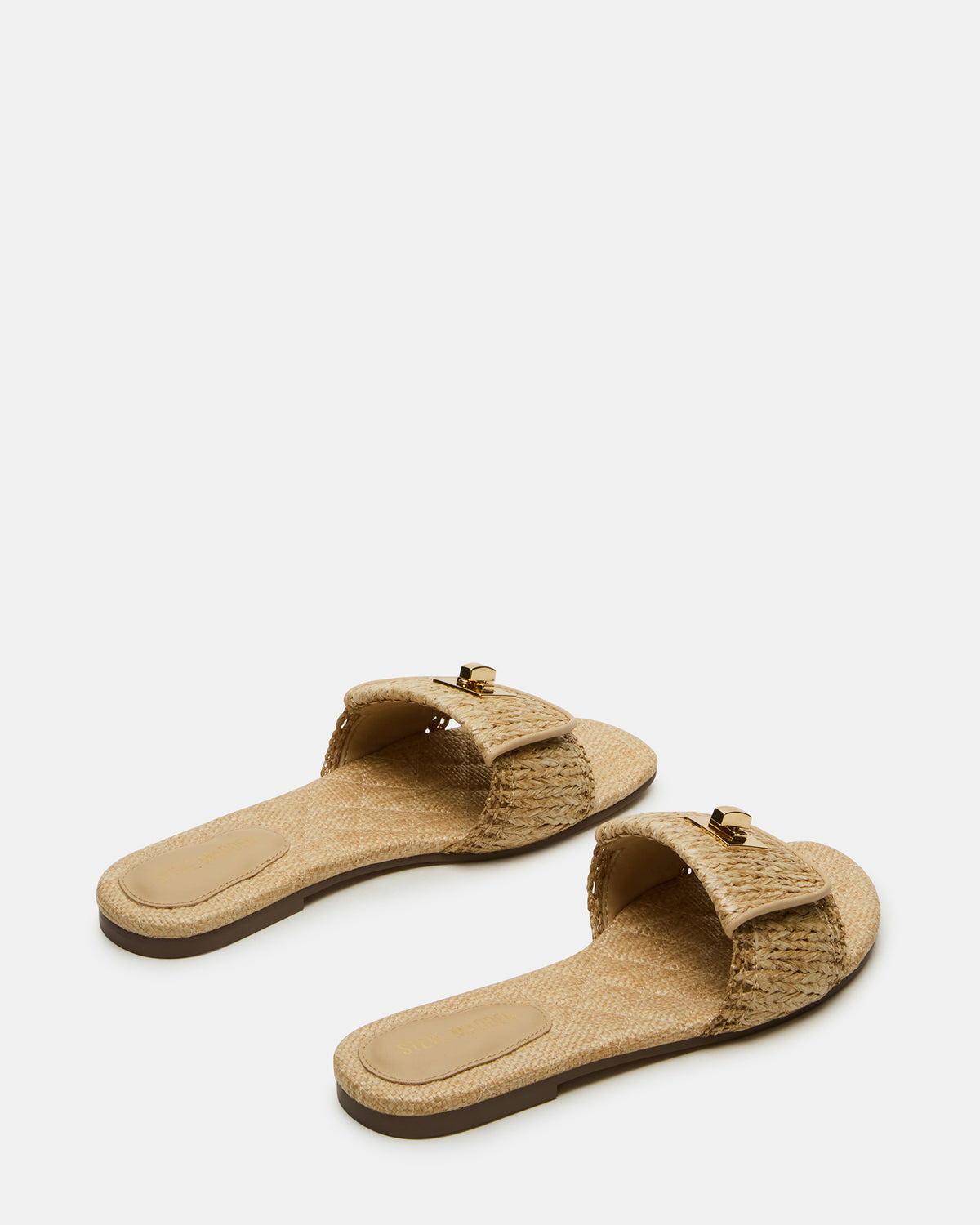 MORELAND Natural Raffia Slide Women's Sandal | Steve Madden online