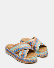 TULUM Raffia Multi Platform Flatform Women's Sandal | Steve Madden on Sale