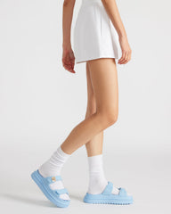 BIGSCHMONA JELLY Light Blue Women's Platform Slide Sandal | Steve Madden discount