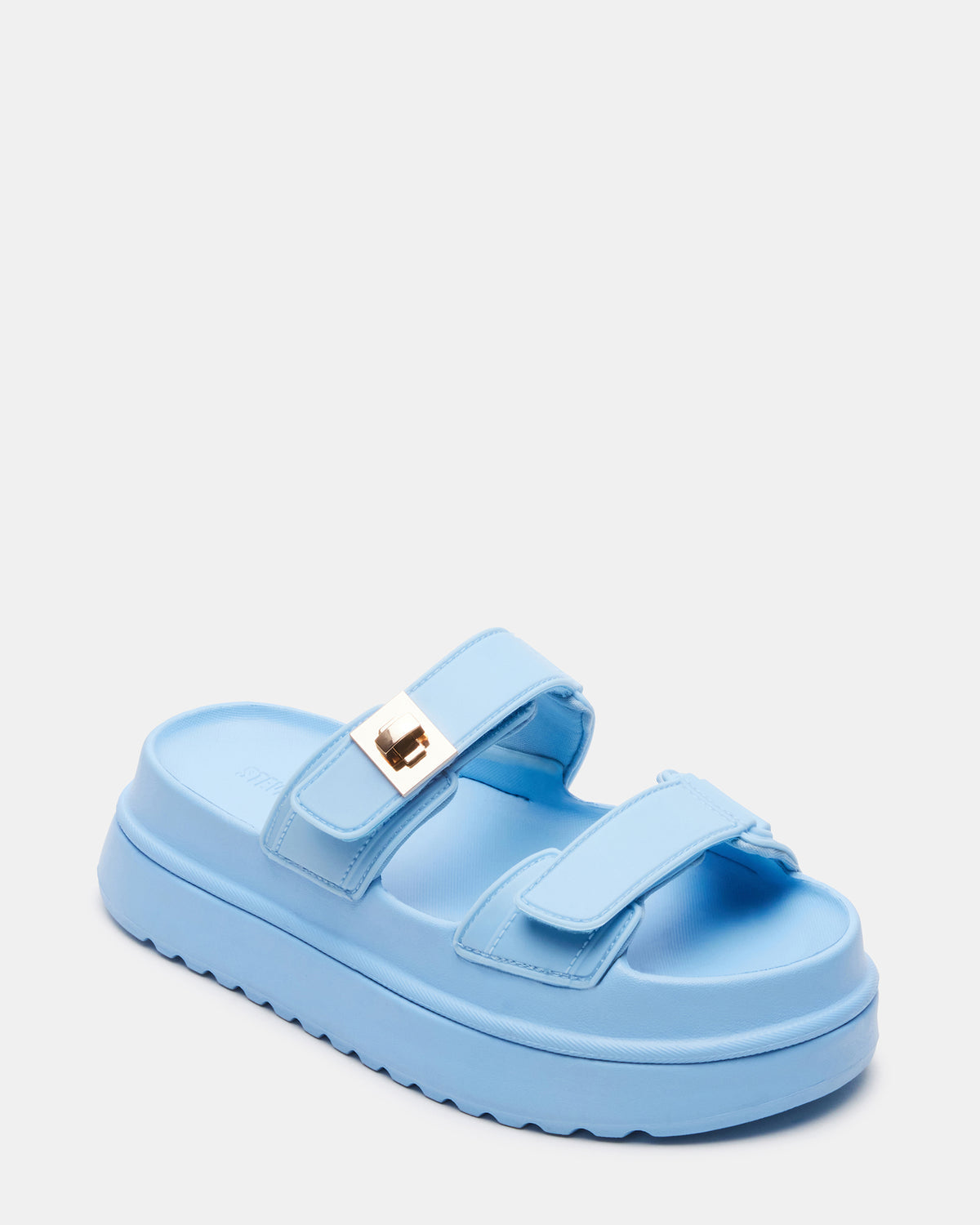 BIGSCHMONA JELLY Light Blue Women's Platform Slide Sandal | Steve Madden discount