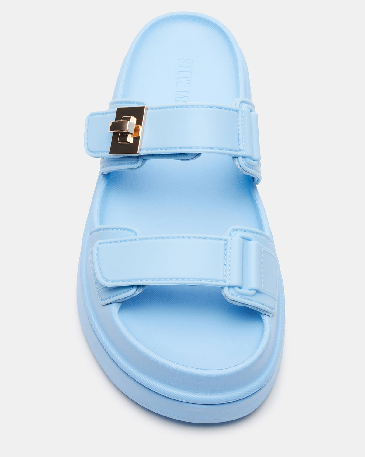 BIGSCHMONA JELLY Light Blue Women's Platform Slide Sandal | Steve Madden discount