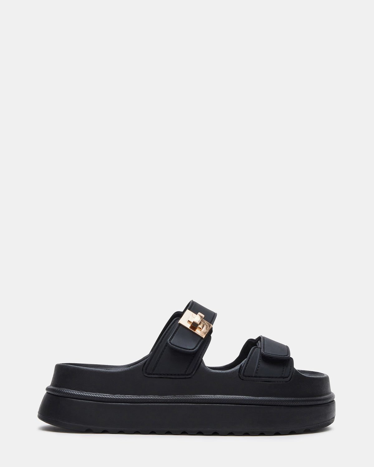 BIGSCHMONA JELLY Black Women's Platform Slide Sandal | Steve Madden US