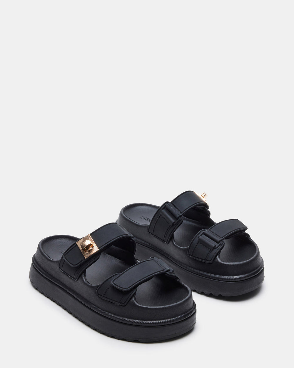 BIGSCHMONA JELLY Black Women's Platform Slide Sandal | Steve Madden US