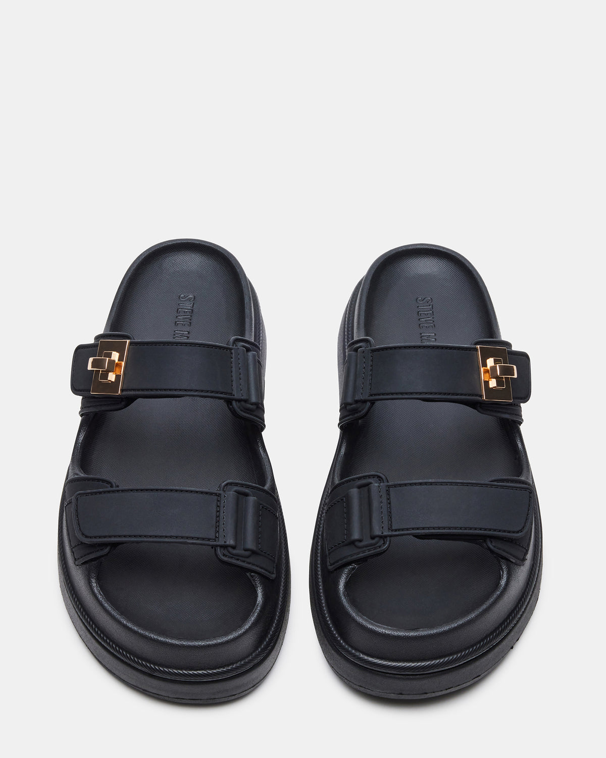 BIGSCHMONA JELLY Black Women's Platform Slide Sandal | Steve Madden US