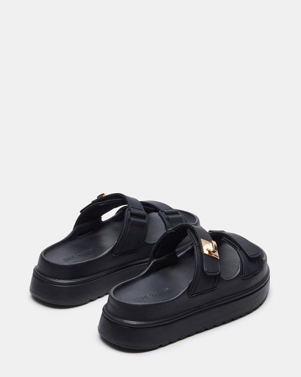 BIGSCHMONA JELLY Black Women's Platform Slide Sandal | Steve Madden US