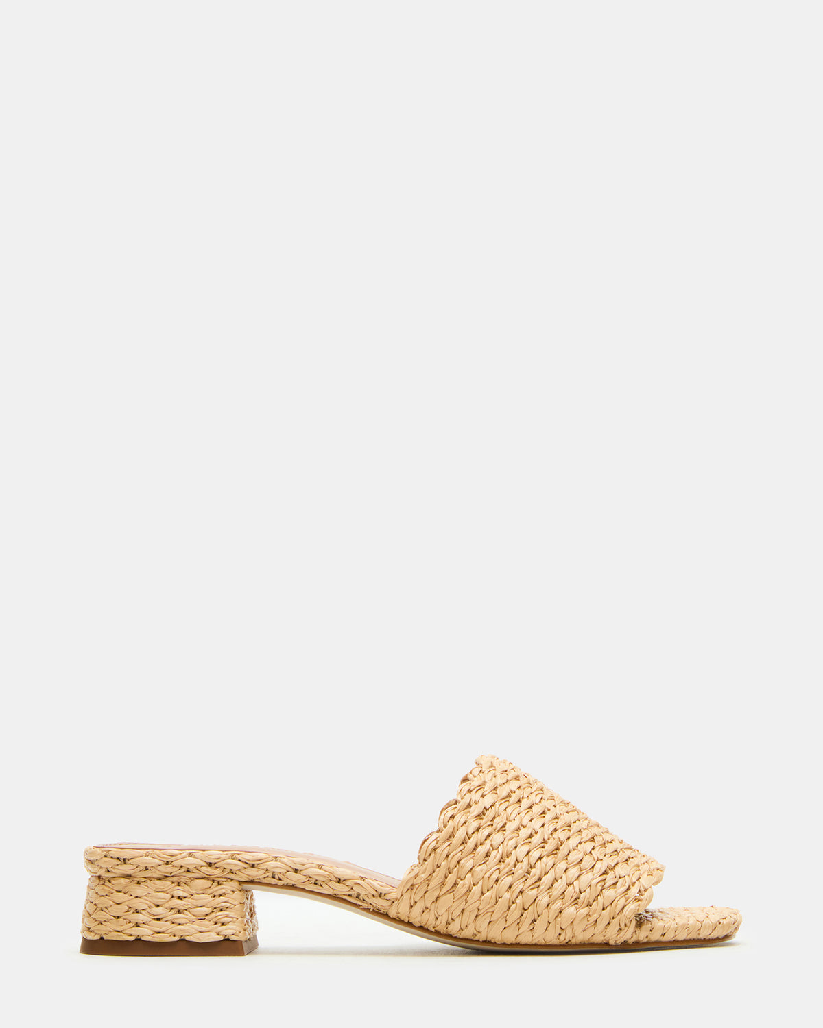 MONTGOMERY Raffia Square-Toe Slide Mule Women's Sandal | Steve Madden Sale