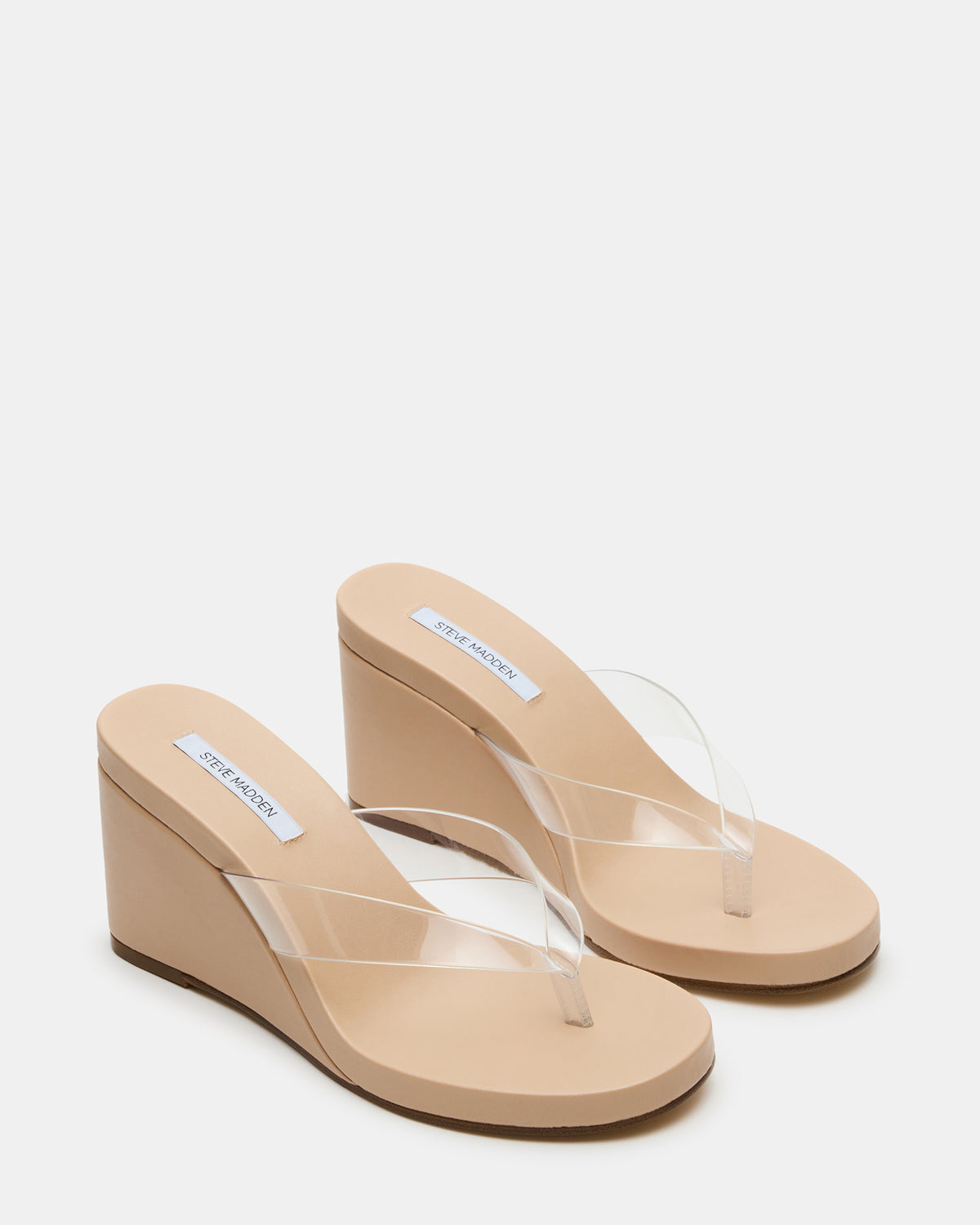 PLAYING Clear Thong Wedge Women's Sandal | Steve Madden for Sale