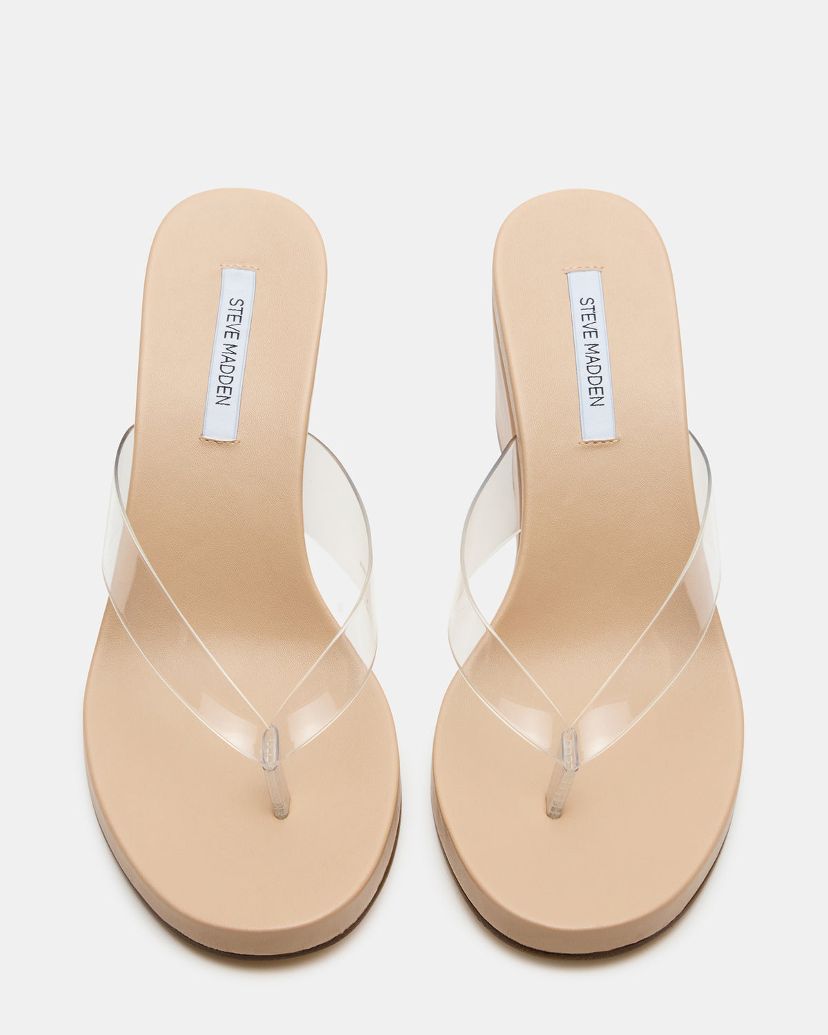 PLAYING Clear Thong Wedge Women's Sandal | Steve Madden for Sale
