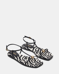 RITZY Zebra Square-Toe Strappy Women's Sandal | Steve Madden outlet