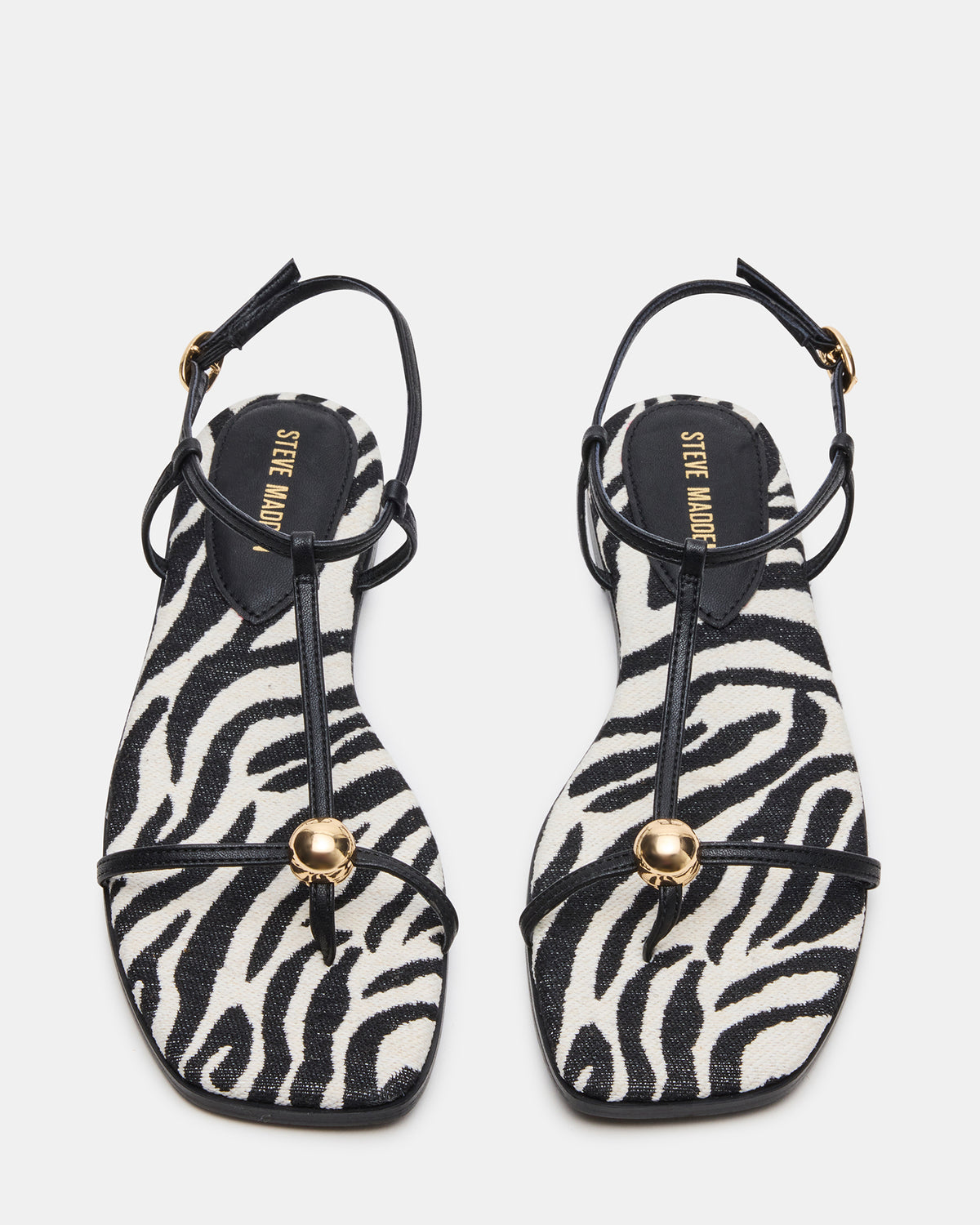 RITZY Zebra Square-Toe Strappy Women's Sandal | Steve Madden outlet
