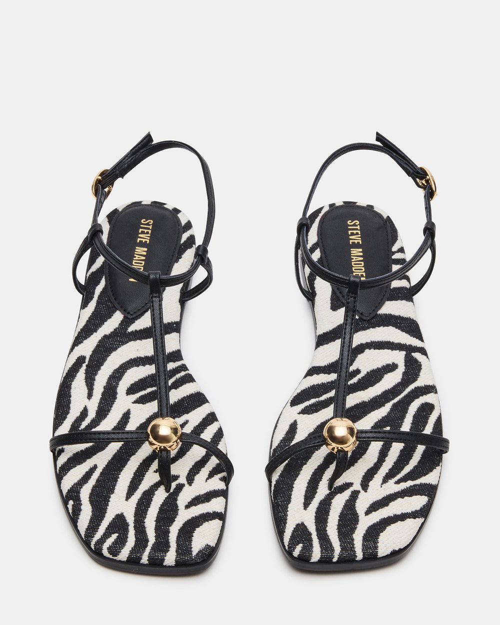 RITZY Zebra Square-Toe Strappy Women's Sandal | Steve Madden outlet