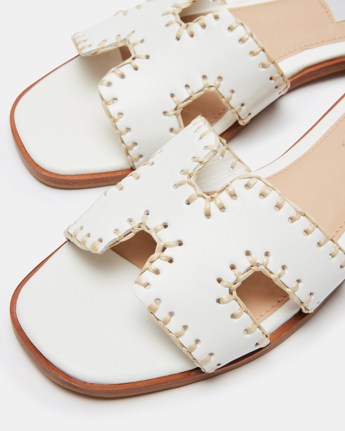 HADYN Woven White Leather Sandal | Women's Designer Sandals | Steve Madden discount