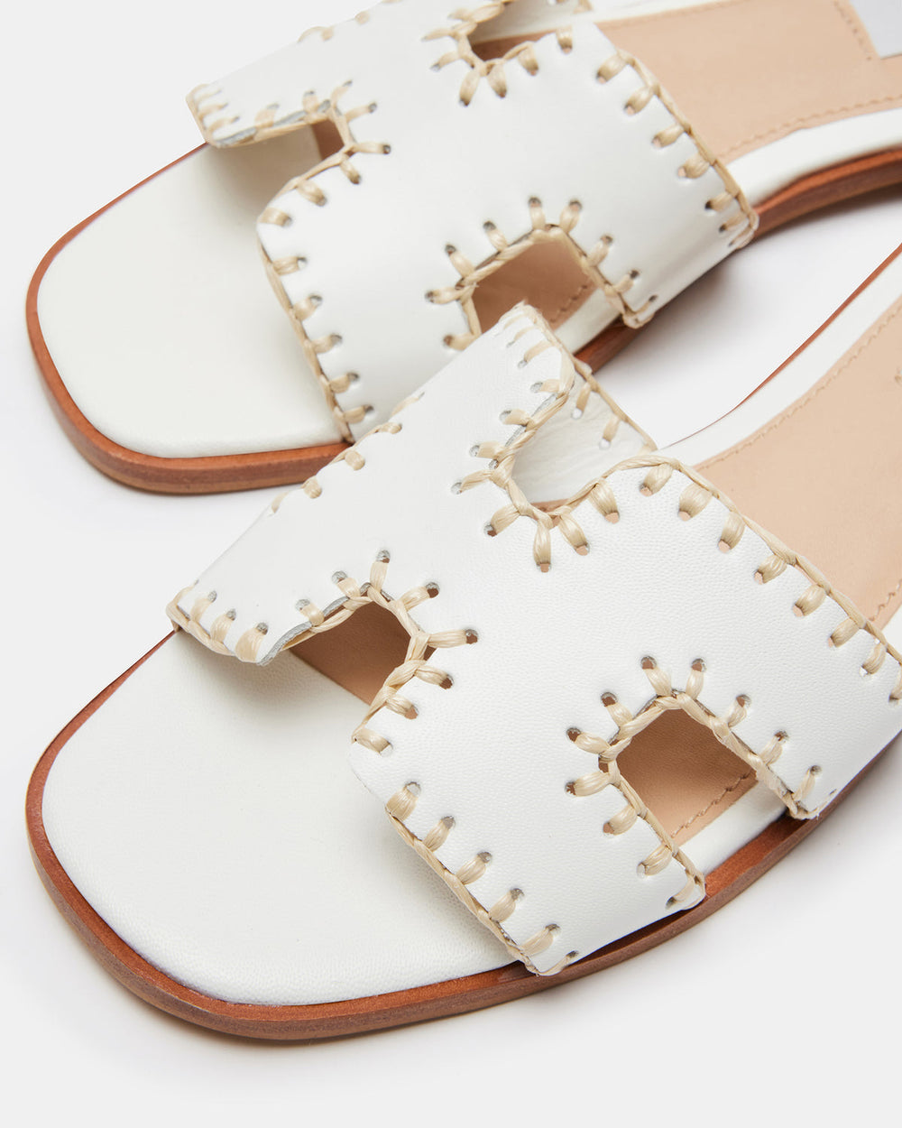 HADYN Woven White Leather Sandal | Women's Designer Sandals | Steve Madden discount