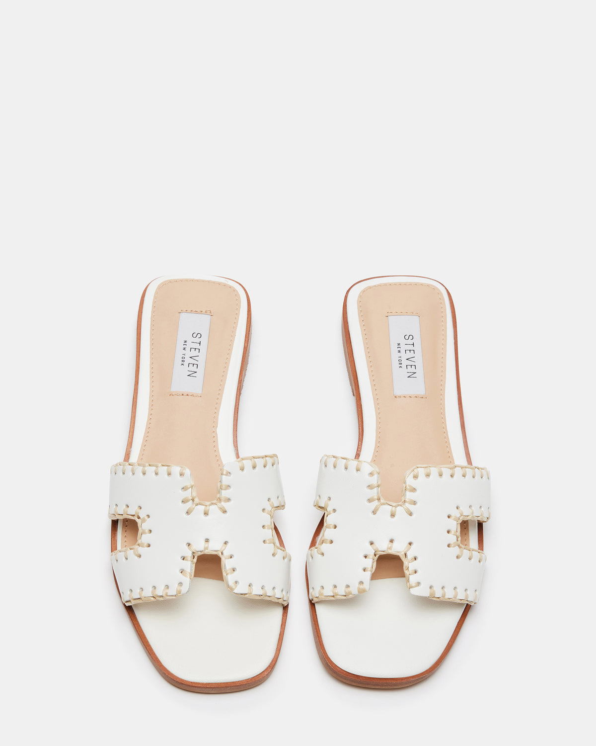 HADYN Woven White Leather Sandal | Women's Designer Sandals | Steve Madden discount