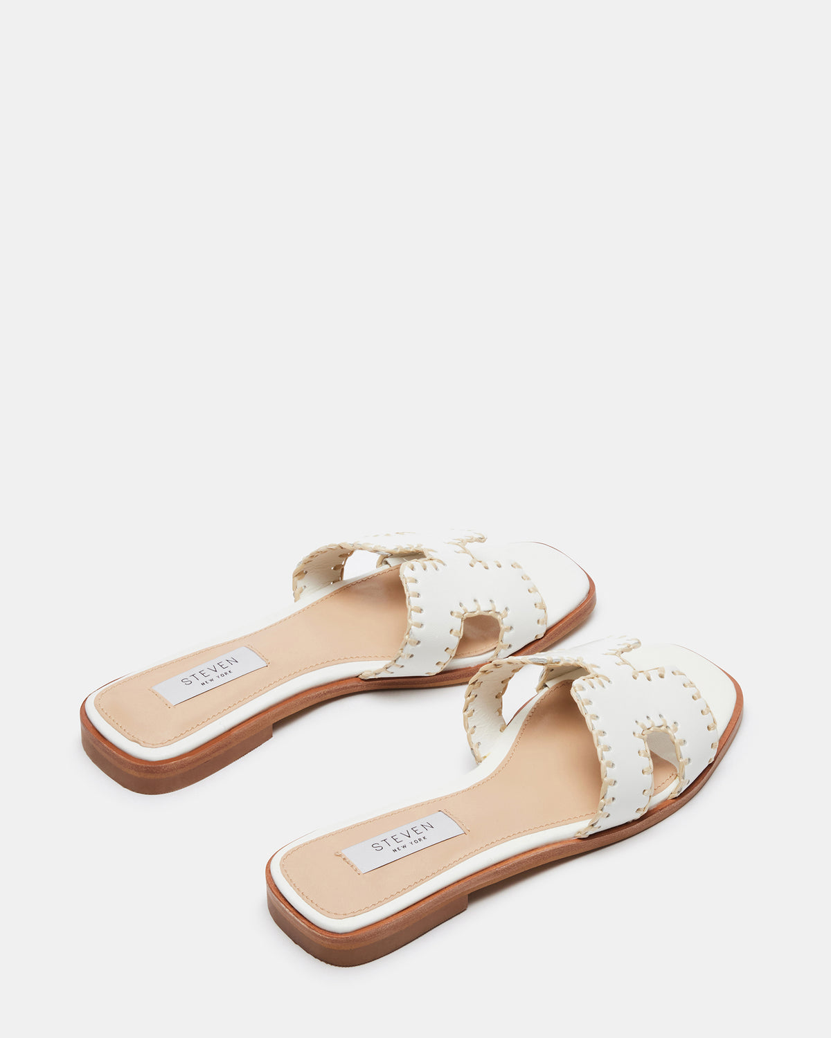 HADYN Woven White Leather Sandal | Women's Designer Sandals | Steve Madden discount