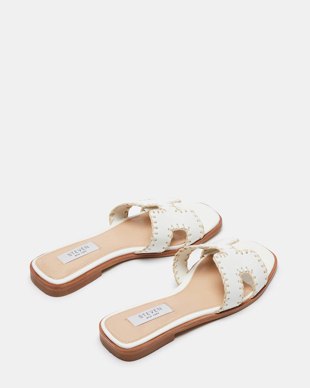 HADYN Woven White Leather Sandal | Women's Designer Sandals | Steve Madden discount
