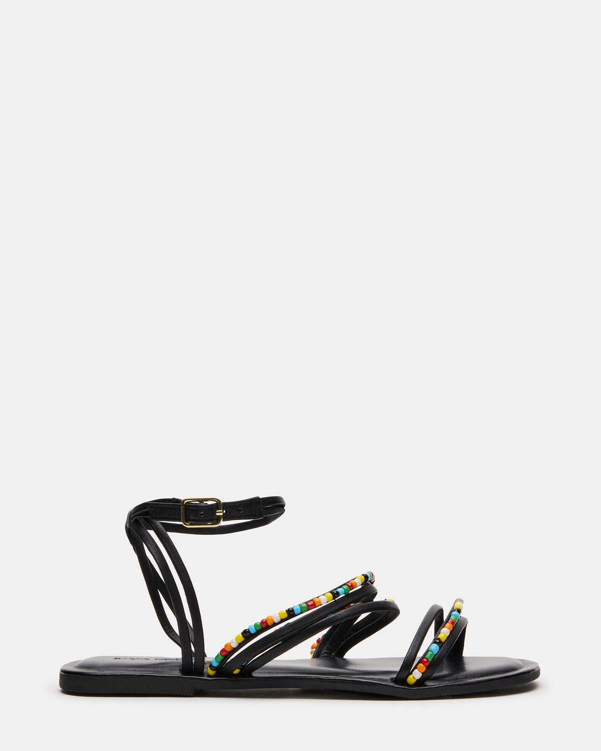 VIMA Black Multi Strappy Multi-Colored Women's Sandal | Steve Madden Sale