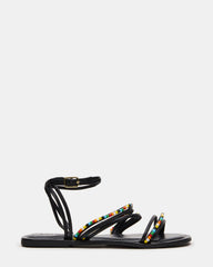 VIMA Black Multi Strappy Multi-Colored Women's Sandal | Steve Madden Sale