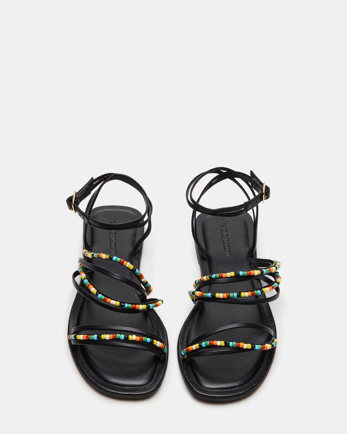 VIMA Black Multi Strappy Multi-Colored Women's Sandal | Steve Madden Sale