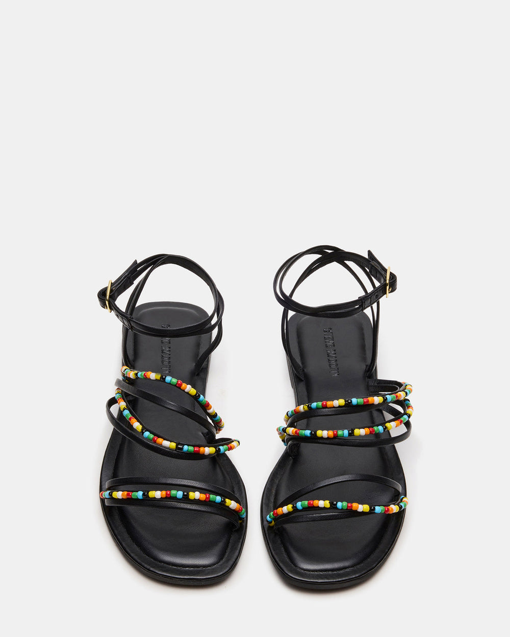 VIMA Black Multi Strappy Multi-Colored Women's Sandal | Steve Madden Sale