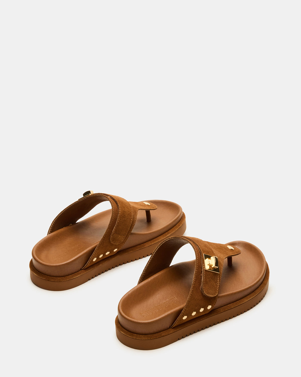 THONA Chestnut Suede Women's Flatform Thong Sandal | Steve Madden Sale