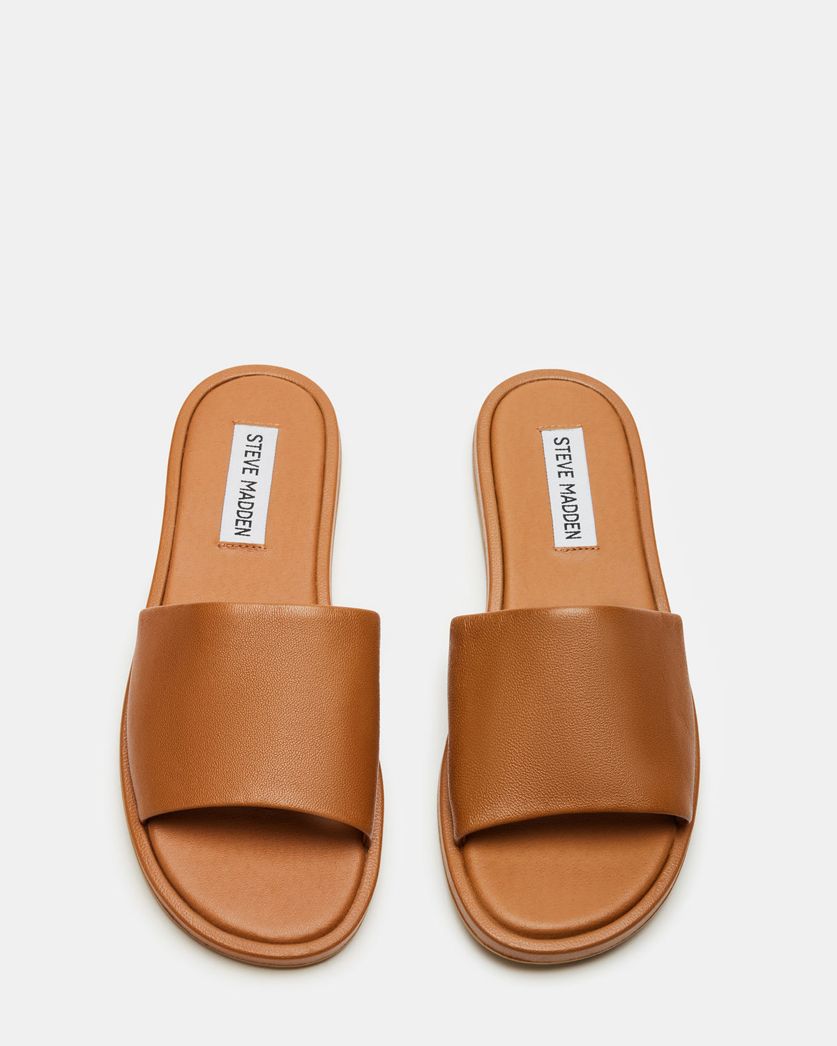 KAYA Brown Leather Slide Sandal | Women's Sandals | Steve Madden near me