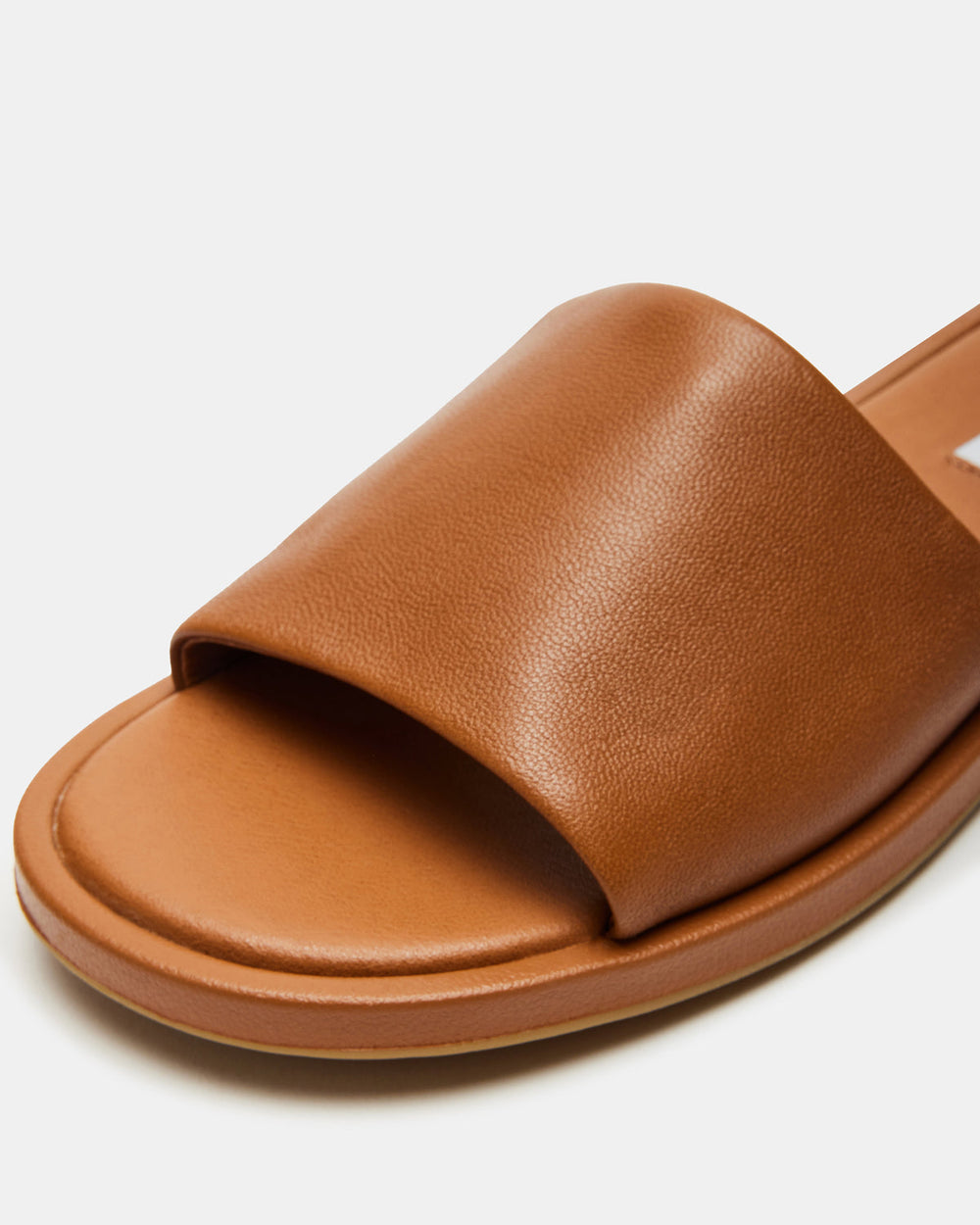 KAYA Brown Leather Slide Sandal | Women's Sandals | Steve Madden near me