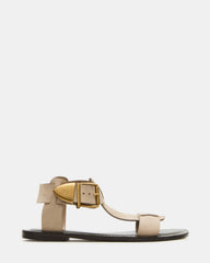 BRAZINN Taupe Nubuck Strappy Flat Sandal Women's Sandal | Steve Madden discount