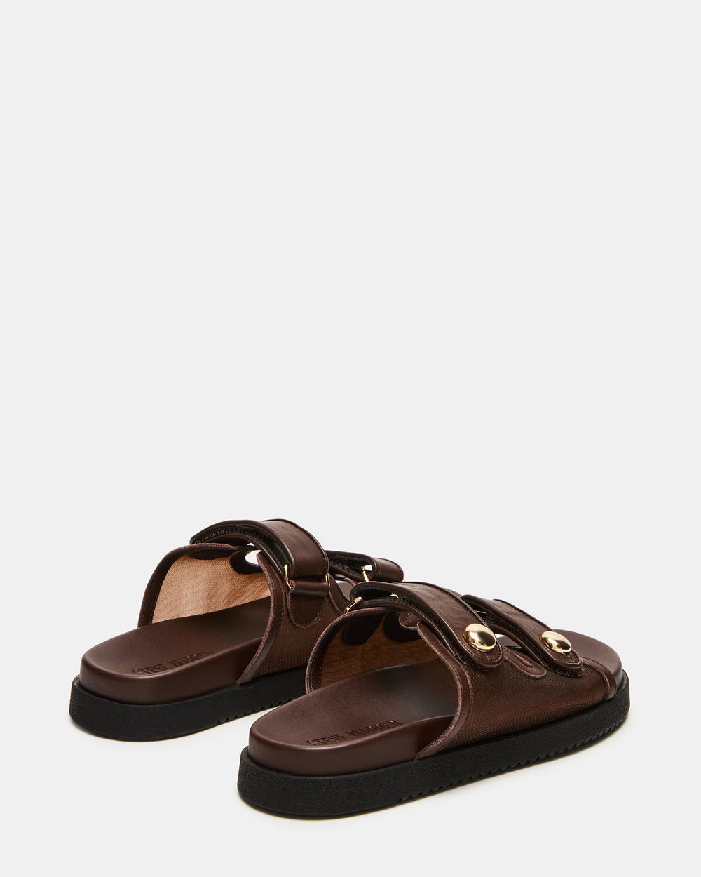 ATHENS Brown Mesh Slide Footbed Flatform Women's Sandal | Steve Madden Sale