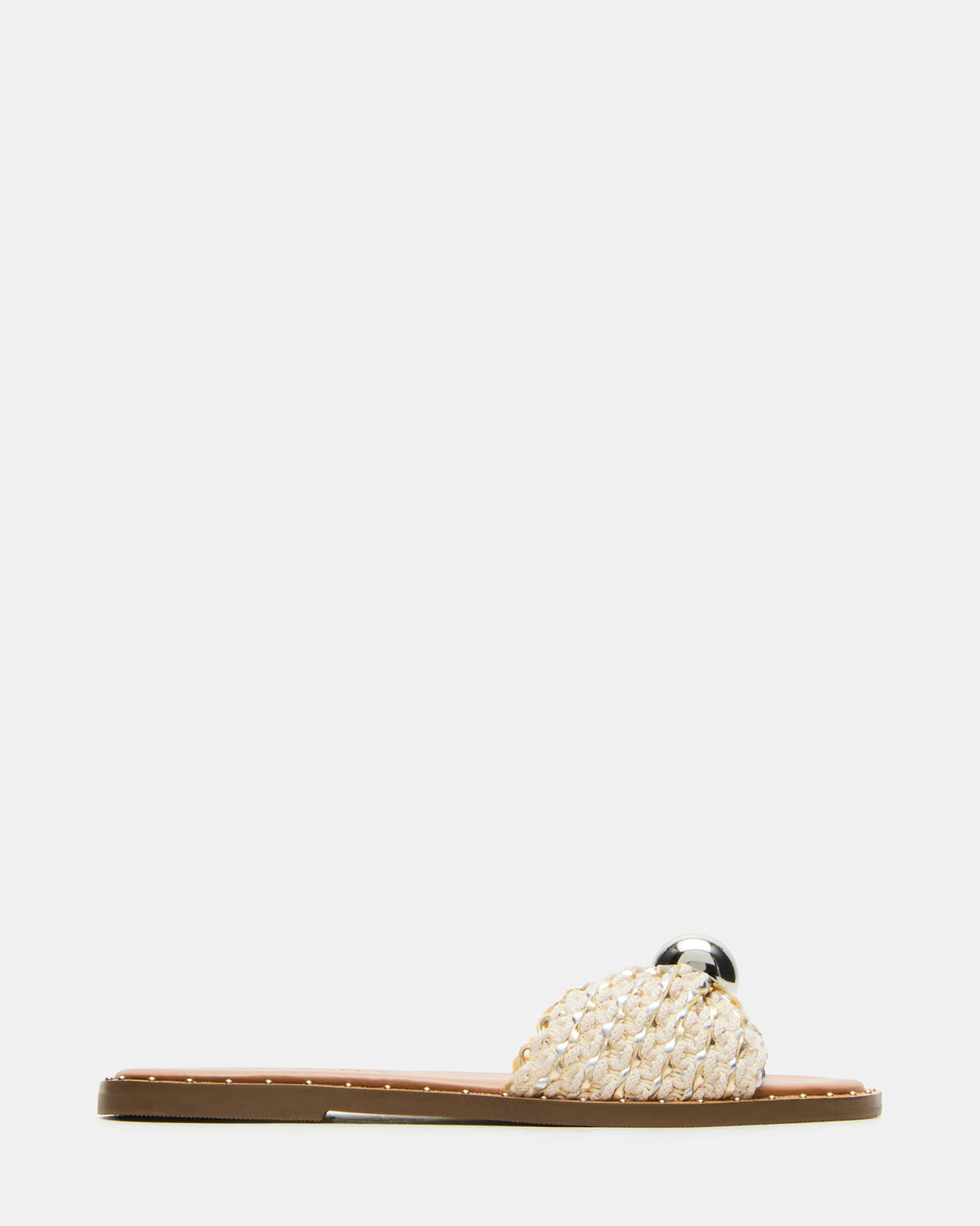 DIPSY Metallic Multi Slide Rounded Toe Women's Sandal | Steve Madden for Sale
