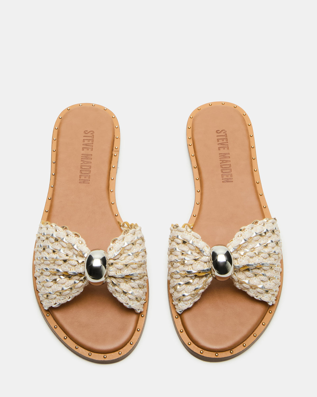 DIPSY Metallic Multi Slide Rounded Toe Women's Sandal | Steve Madden for Sale